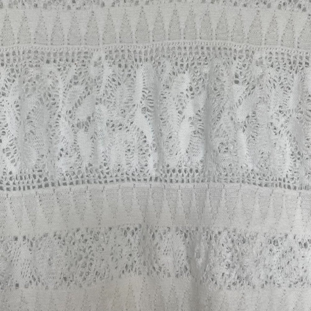 Anthropologie Load NY Off-white Crochet & Lace Turtleneck Blouse - Picture 6 of 10